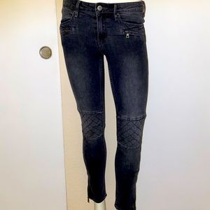 H&M Skinny Low Waist Moto Style Jeans w/ Ankle Zippers